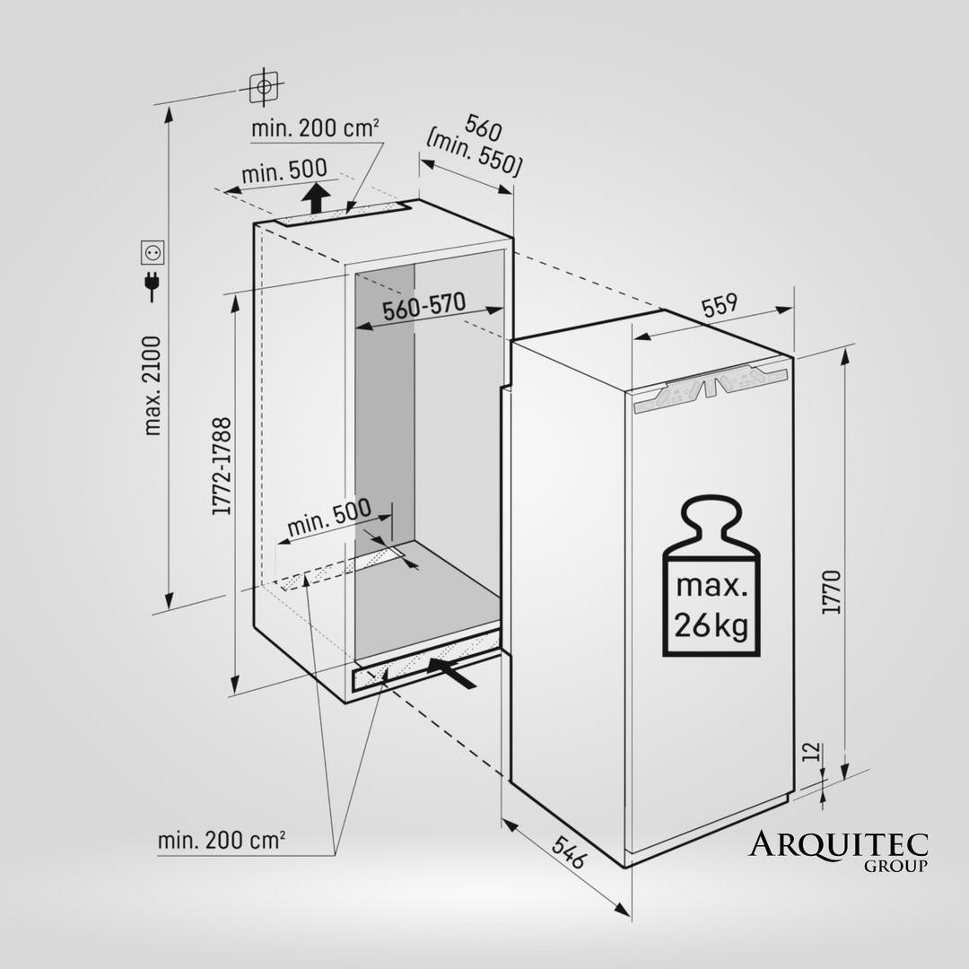 Built-in Refrigerator Column 60 cm - IRB5160 - Liebherr with