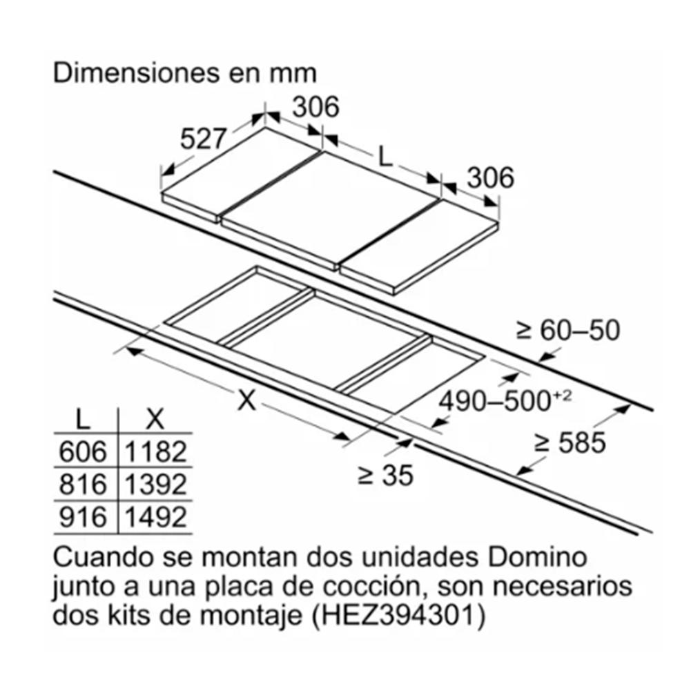 30 CM INDUCTION DOMINO MODULE SERIES 6 - PXX375FB1E - BOSCH