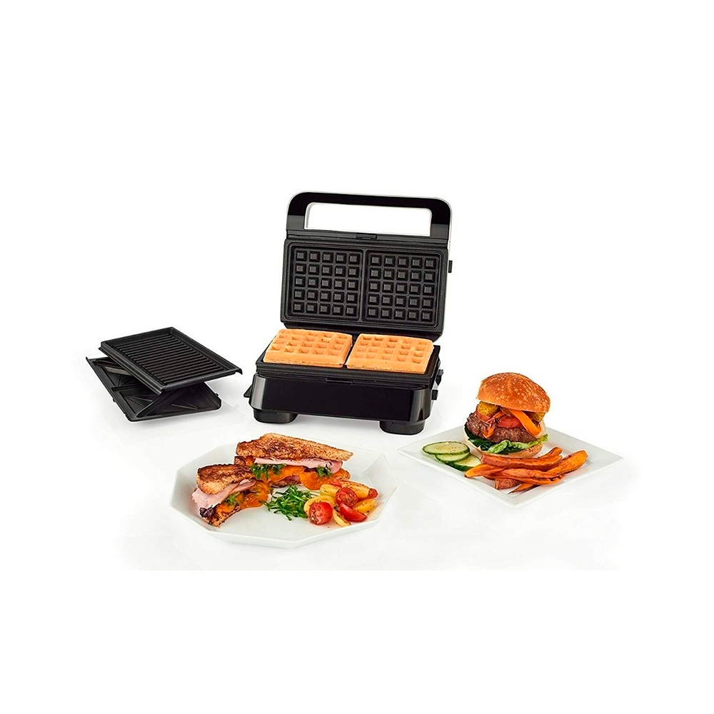 Panini compact grill 3 in 1: Waffle, Grill & Griddle Plates