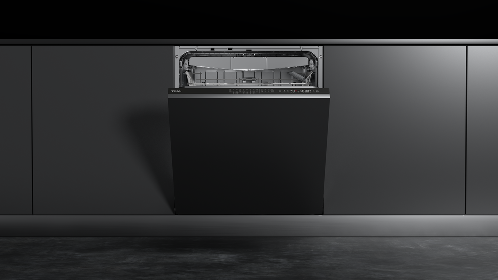 Panel lavavajillas R-Line Solid 60 cm roble/negro alto brillo moderno  Vicco