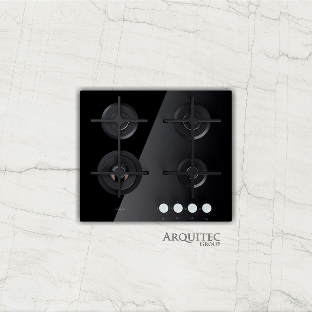 Gas cover 60 cm Black glass GOA6423NB Whirlpool Arquitec Group