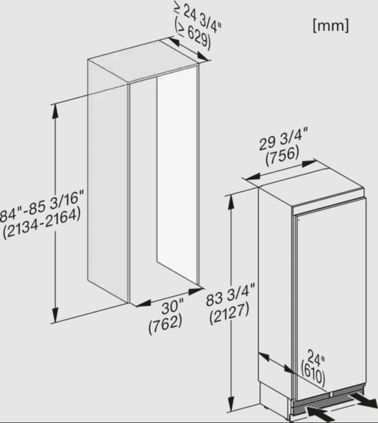 Panelable Refrigerator 30